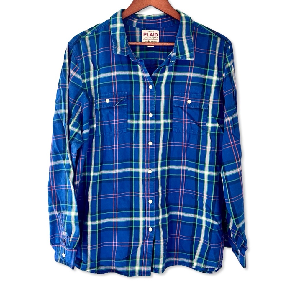 Old Navy, Plaid Button-Up Top (XXL)